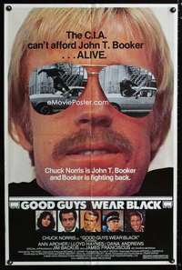 a201 GOOD GUYS WEAR BLACK one-sheet movie poster '77 tough Chuck Norris!