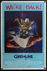 a219 GREMLINS one-sheet movie poster R85 Joe Dante horror comedy!