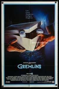 a220 GREMLINS advance one-sheet movie poster '84 Joe Dante horror comedy!