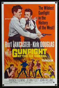 a224 GUNFIGHT AT THE OK CORRAL one-sheet movie poster R64 Burt Lancaster