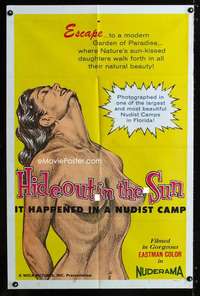 a247 HIDEOUT IN THE SUN one-sheet movie poster '60 Doris Wishman classic!