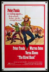 a252 HIRED HAND one-sheet movie poster '71 Peter Fonda, Warren Oates