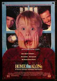 a257 HOME ALONE DS one-sheet movie poster '90 Macaulay Culkin, Stern, Pesci