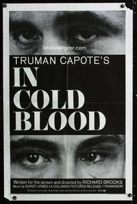 a265 IN COLD BLOOD one-sheet movie poster '68 Robert Blake, Truman Capote