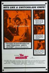 a269 INCIDENT one-sheet movie poster '68 Martin Sheen, Tony Musante