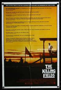 a290 KILLING FIELDS one-sheet movie poster '84 Sam Waterston, Malkovich