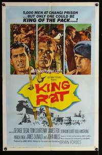a292 KING RAT style B one-sheet movie poster '65 George Segal, World War II!