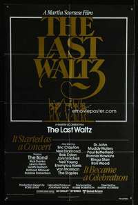 a300 LAST WALTZ one-sheet movie poster '78 Martin Scorsese, rock & roll!