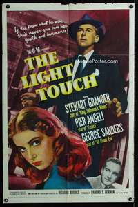 a307 LIGHT TOUCH one-sheet movie poster '51 Stewart Granger, Pier Angeli