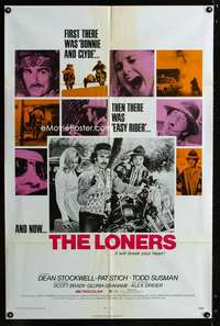 a310 LONERS one-sheet movie poster '72 biker Dean Stockwell breaks hearts!