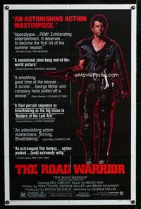 a313 MAD MAX 2: THE ROAD WARRIOR style B one-sheet movie poster '81 Mel!