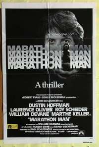 a315 MARATHON MAN int'l one-sheet movie poster '76 Dustin Hoffman, Olivier