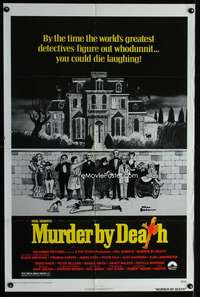 a328 MURDER BY DEATH one-sheet movie poster '76 Charles Addams artwork!