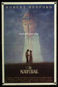 a331 NATURAL one-sheet movie poster '84 Robert Redford, baseball!
