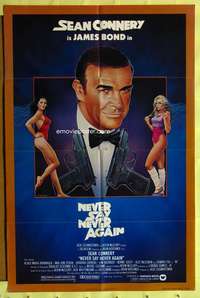 a335 NEVER SAY NEVER AGAIN 1sh movie poster '83 Sean Connery, Bond