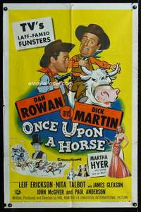 a350 ONCE UPON A HORSE one-sheet movie poster '58 Rowan & Martin, Hyer