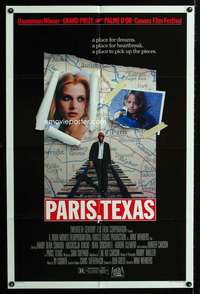 a359 PARIS TEXAS one-sheet movie poster '84 Wim Wenders, Nastassja Kinski