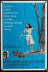 a362 PATCH OF BLUE one-sheet movie poster '66 Sidney Poitier, Winters