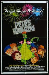 a367 PETE'S DRAGON one-sheet movie poster '77 Walt Disney, Helen Reddy