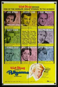 a373 POLLYANNA one-sheet movie poster '60 Hayley Mills, Jane Wyman