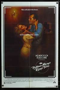 a374 POSTMAN ALWAYS RINGS TWICE one-sheet movie poster '81 Jack Nicholson