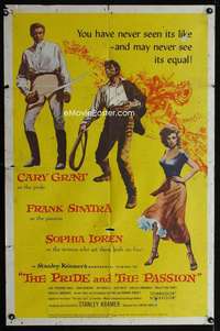 a377 PRIDE & THE PASSION one-sheet movie poster '57 Grant, Sinatra, Loren