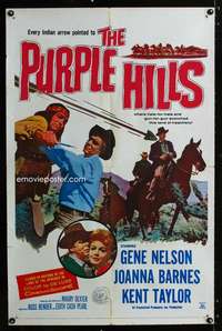 a382 PURPLE HILLS one-sheet movie poster '61 Gene Nelson in Arizona!
