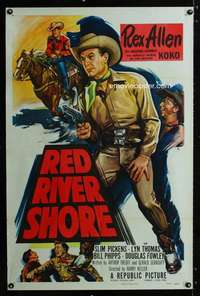 a386 RED RIVER SHORE one-sheet movie poster '53 Rex Allen, Slim Pickens