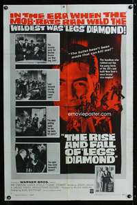 a399 RISE & FALL OF LEGS DIAMOND one-sheet movie poster '60 Ray Danton