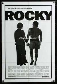 a402 ROCKY one-sheet movie poster '77 Sylvester Stallone, boxing!