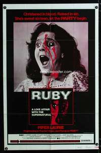 a409 RUBY one-sheet movie poster '77 Piper Laurie is terrifying!