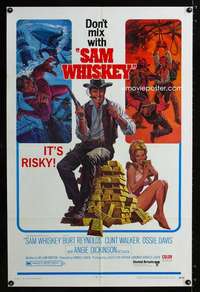 a415 SAM WHISKEY one-sheet movie poster '69 Burt Reynolds, Dickinson