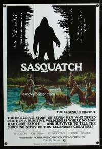 a418 SASQUATCH one-sheet movie poster '78 only true story of Bigfoot!