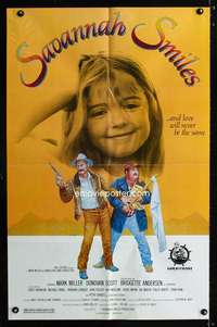 a421 SAVANNAH SMILES video one-sheet movie poster '82 C. Nakamura art!