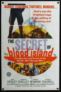a427 SECRET OF BLOOD ISLAND one-sheet movie poster '65 Hammer, WWII!
