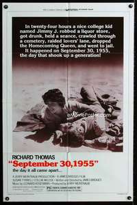 a430 SEPTEMBER 30, 1955 one-sheet movie poster '77 Richard Thomas, Dean