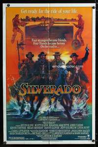 a441 SILVERADO one-sheet movie poster '85 Kevin Kline, Bob Peak art!
