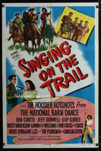 a444 SINGING ON THE TRAIL one-sheet movie poster '46 cowboy singers!