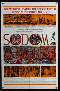 a452 SODOM & GOMORRAH one-sheet movie poster '63 Robert Aldrich, Angeli