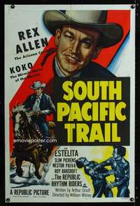 a461 SOUTH PACIFIC TRAIL one-sheet movie poster '52 Rex Allen, Estelita