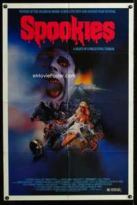 a464 SPOOKIES one-sheet movie poster '87 great Richard Corben horror art!
