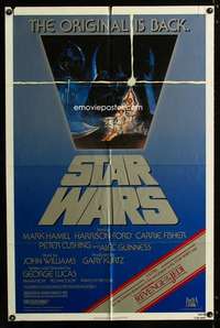 a470 STAR WARS 1sh movie poster R82 with Revenge of the Jedi promo!