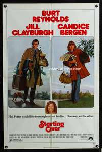 a471 STARTING OVER one-sheet movie poster '79 Burt Reynolds, Kane art!