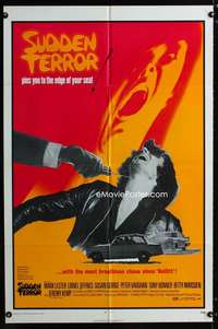 a478 SUDDEN TERROR one-sheet movie poster '71 best car chase since Bullitt!