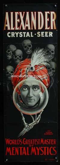 b008 ALEXANDER CRYSTAL-SEER Indian magic show poster c15