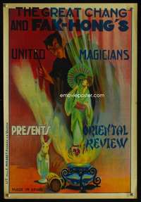 b012 GREAT CHANG & FAK-HONG Spanish magic poster '20s