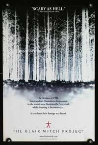 b101 BLAIR WITCH PROJECT white style special teaser movie poster '99