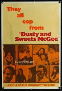 b113 DUSTY & SWEETS MCGEE special teaser movie poster '71 drugs!