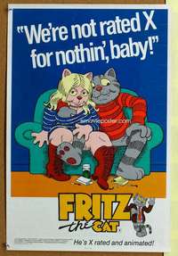 b118 FRITZ THE CAT special 18x27 movie poster '72 Ralph Bakshi