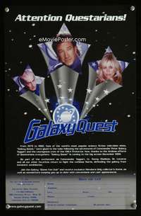 b119 GALAXY QUEST special teaser movie poster '99 Tim Allen, Weaver